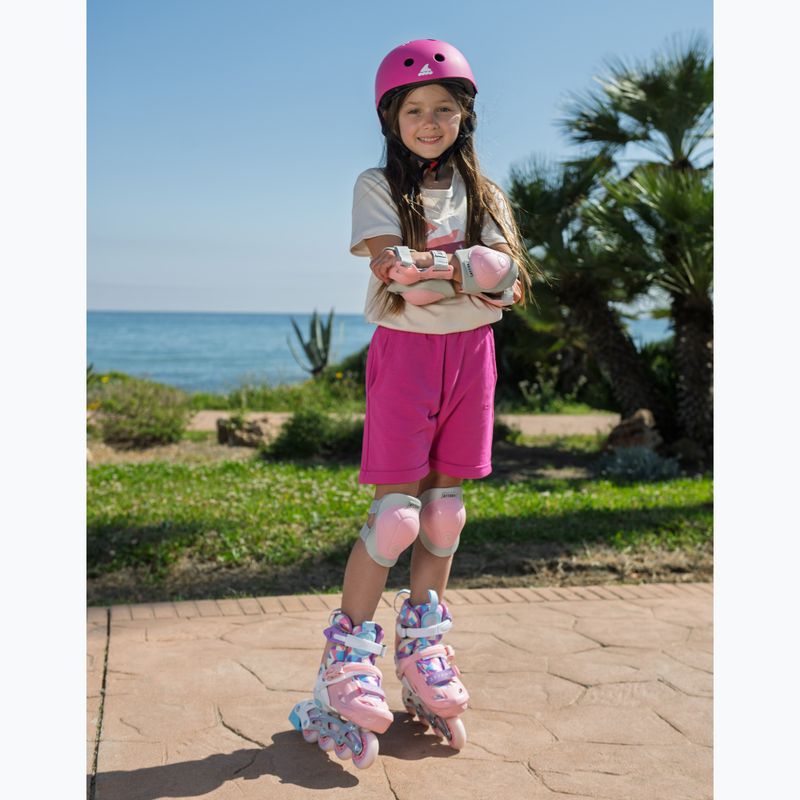 Dětské kolečkové brusle nastavitelné  ATTABO Flashled pink 14