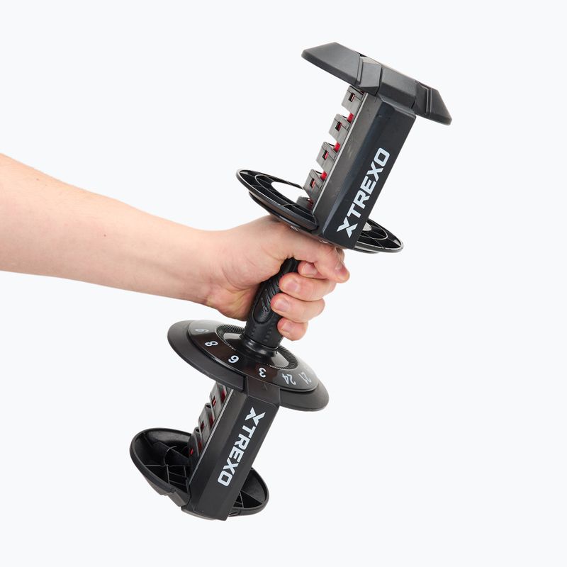 Hřídel  XTREXO na jednoruční nakládací činku  24 kg TXO-B4W002-B black  6