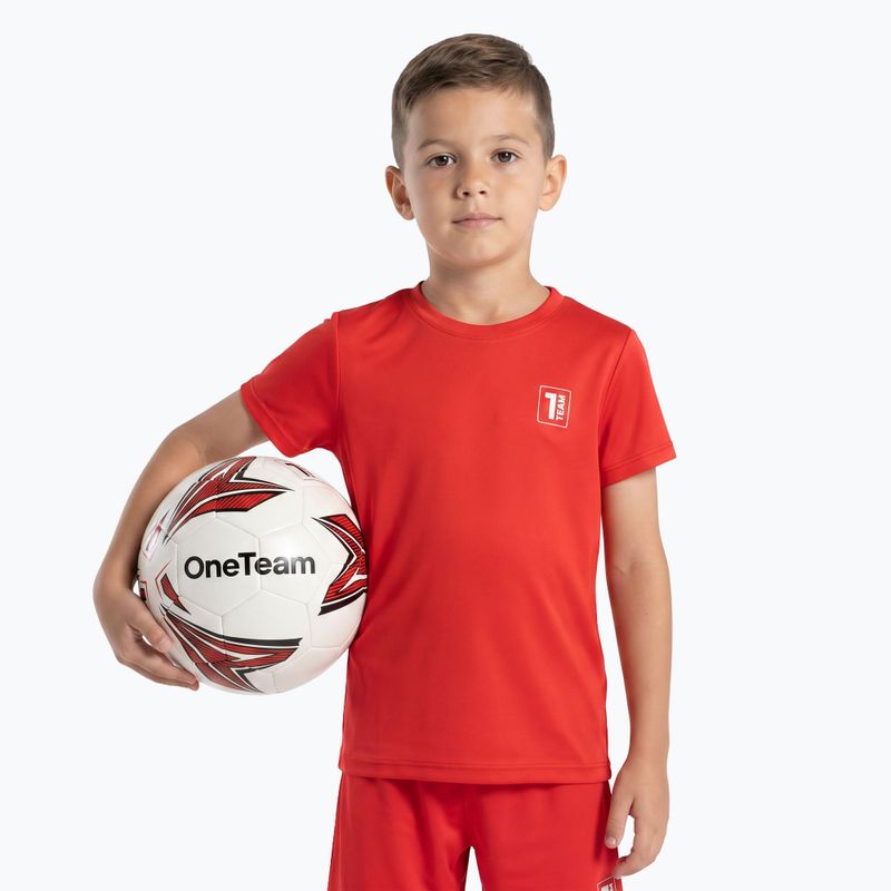 Dětská fotbalová sada OneTeam Precision Set tričko a šortky červená 5