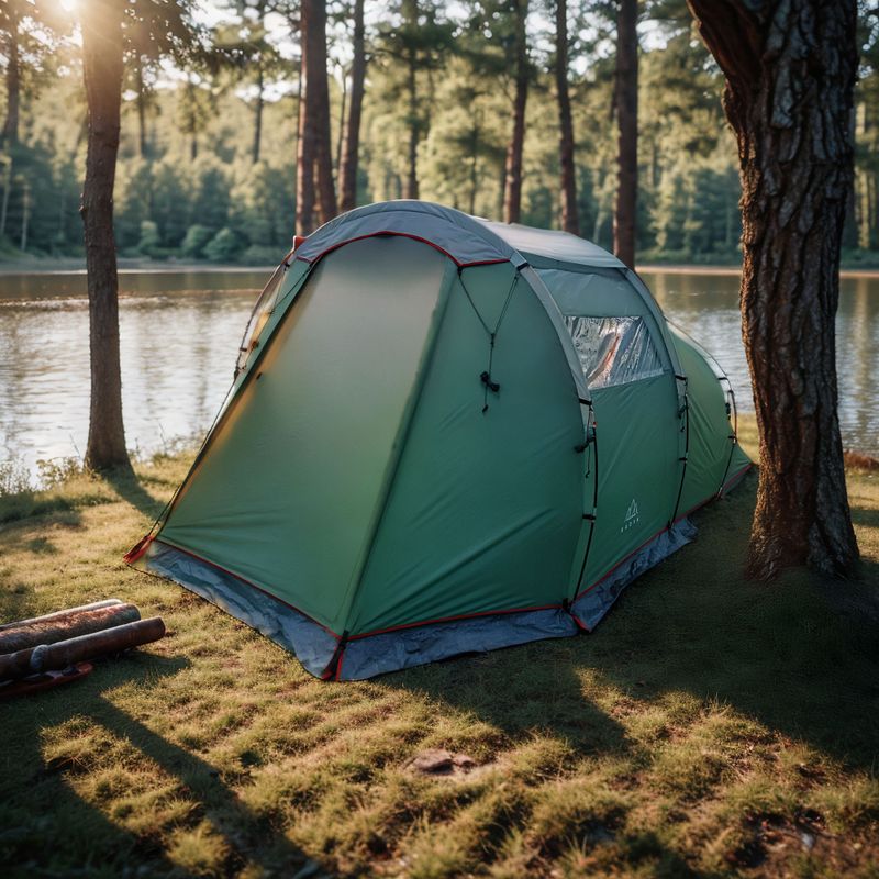 Kempinkový stan pro 4 osoby KADVA Kavio 4.1 green 21