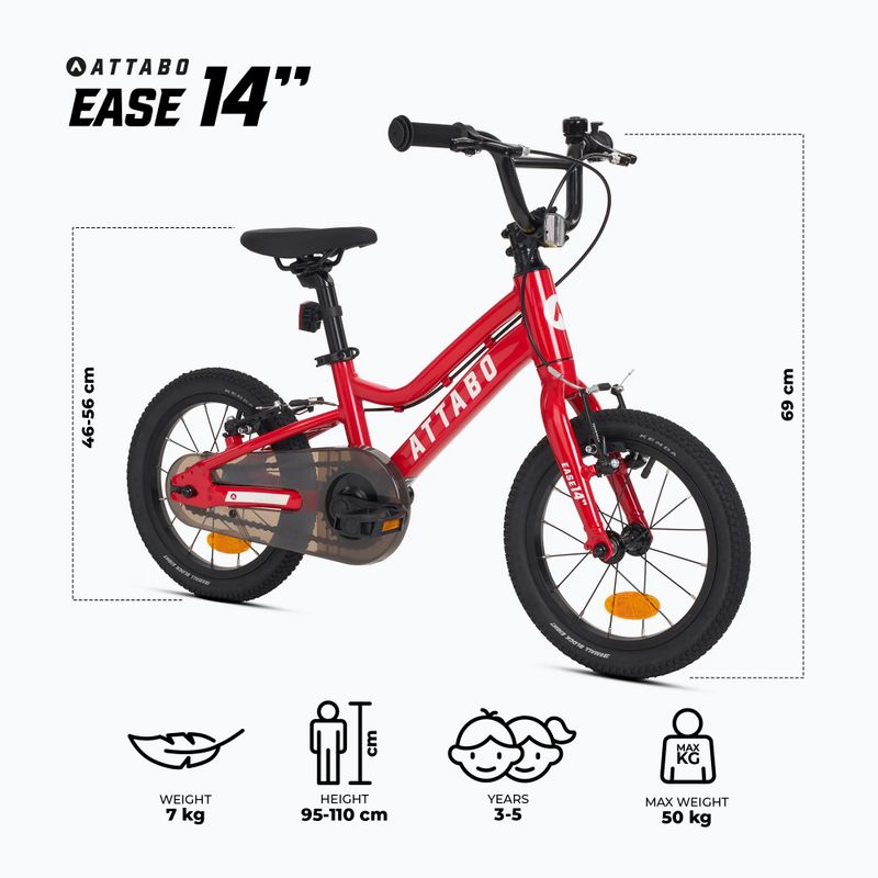 Dětské kolo ATTABO EASE 14" red 2