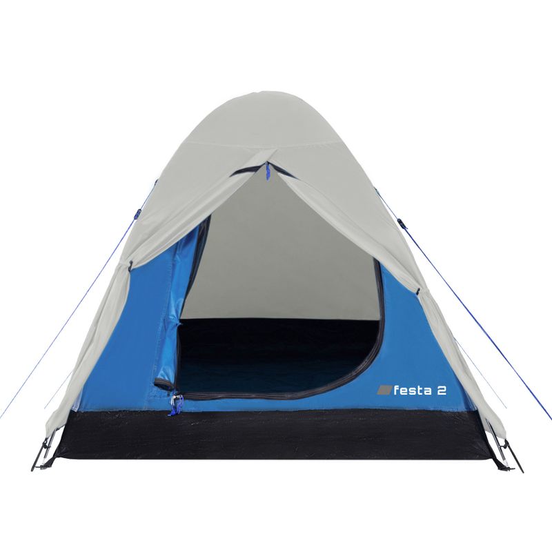 Kempingový stan pro 2 osoby KADVA Festa 2 grey/blue 7
