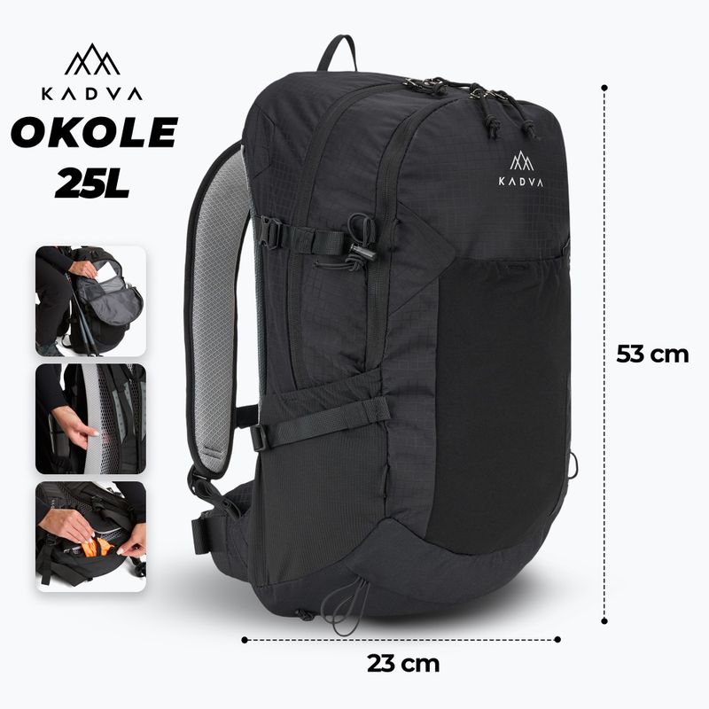 Turistický batoh KADVA Okole 25 l černý 2