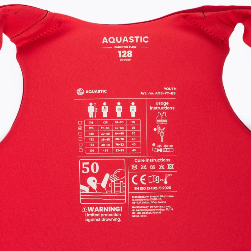 Dětská bezpečnostní vesta AQUASTIC Youth 50N red 6
