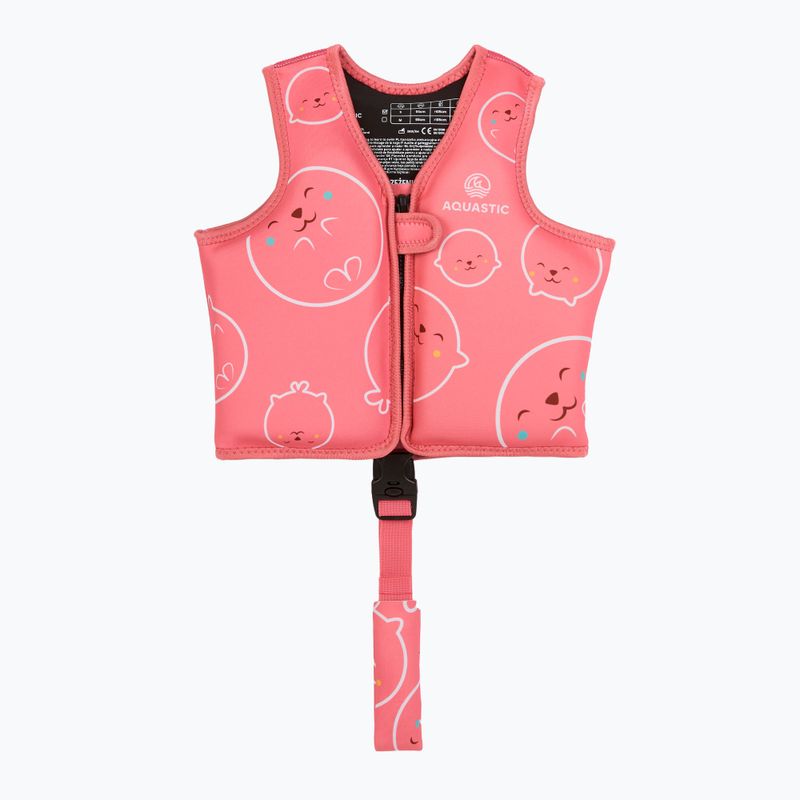 Dětská bezpečnostní vesta AQUASTIC Junior pink/yellow