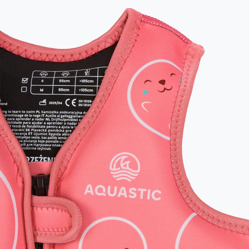 Dětská bezpečnostní vesta AQUASTIC Junior pink/yellow 3