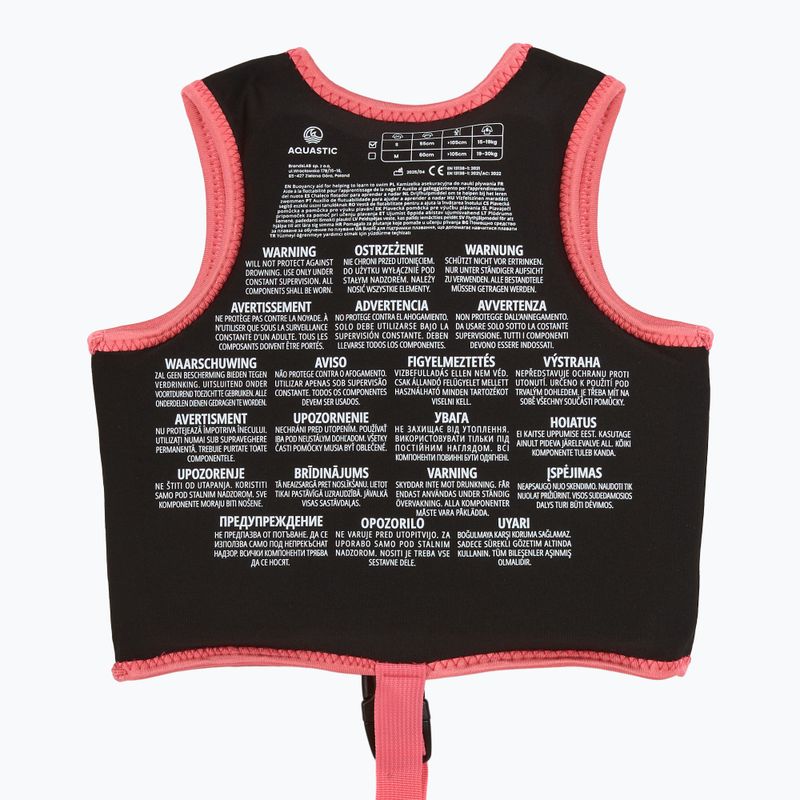 Dětská bezpečnostní vesta AQUASTIC Junior pink/yellow 6