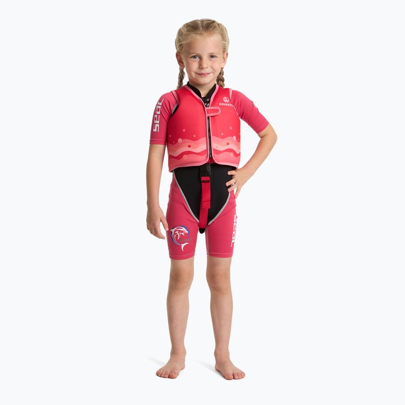 Dětská bezpečnostní vesta AQUASTIC Junior dark pink 3