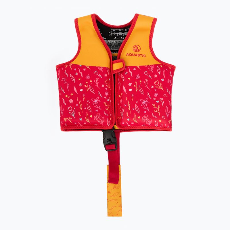 Dětská bezpečnostní vesta AQUASTIC Junior pink/yellow