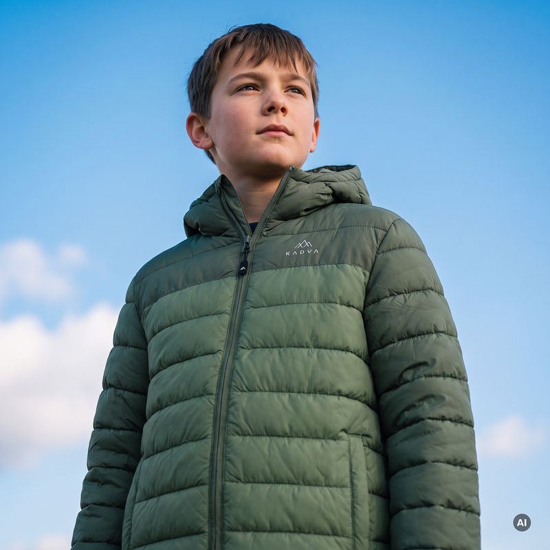 Dětská zateplená bunda KADVA Snoway JRG zelená 6