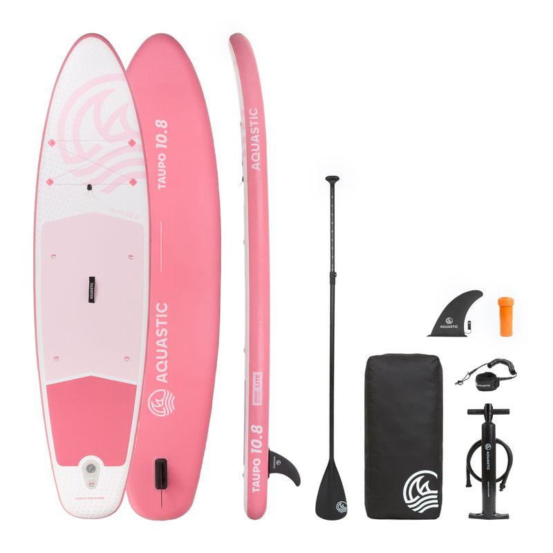 Sada paddleboard SUP nafukovací AQUASTIC Taupo 10'8" allround růžový 18