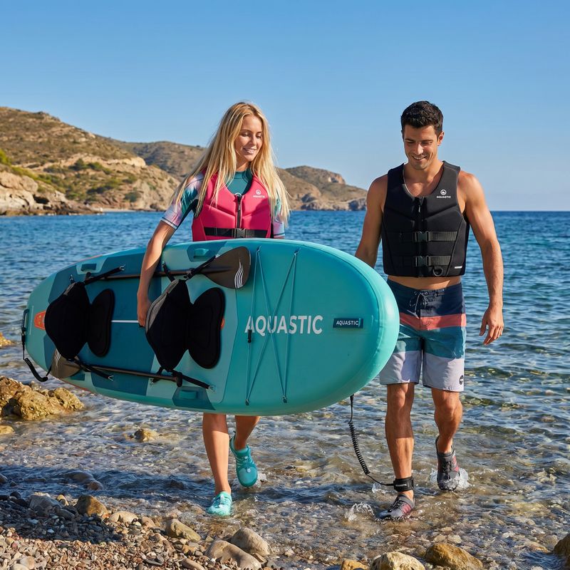 Sada paddleboard SUP nafukovací AQUASTIC Tourer 12'0" 2-os zelený 22