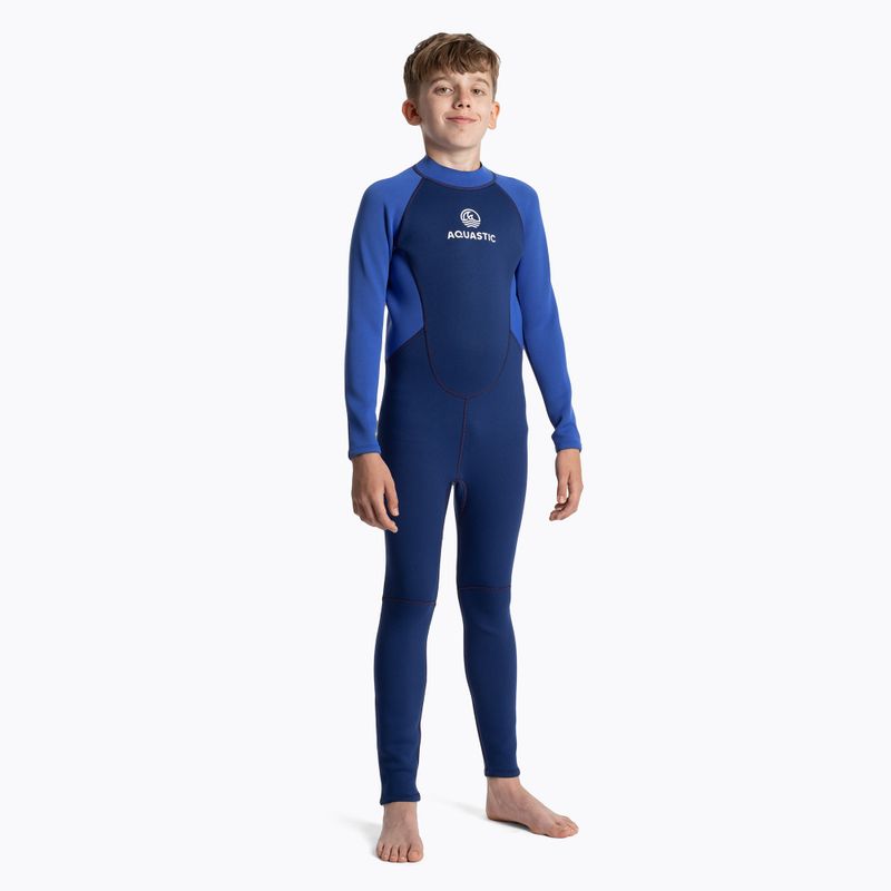 Dětský neopren  AQUASTIC Wavey LG Jrb 2 mm navy/blue 2