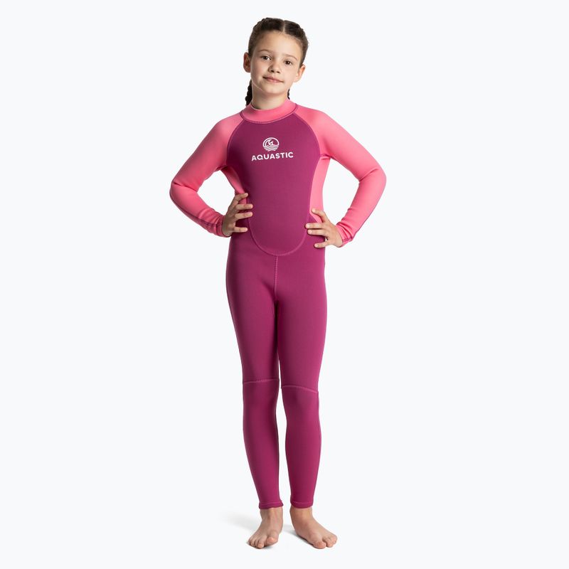 Dětský neopren  AQUASTIC Wavey LG Jrg 2 mm pink 2