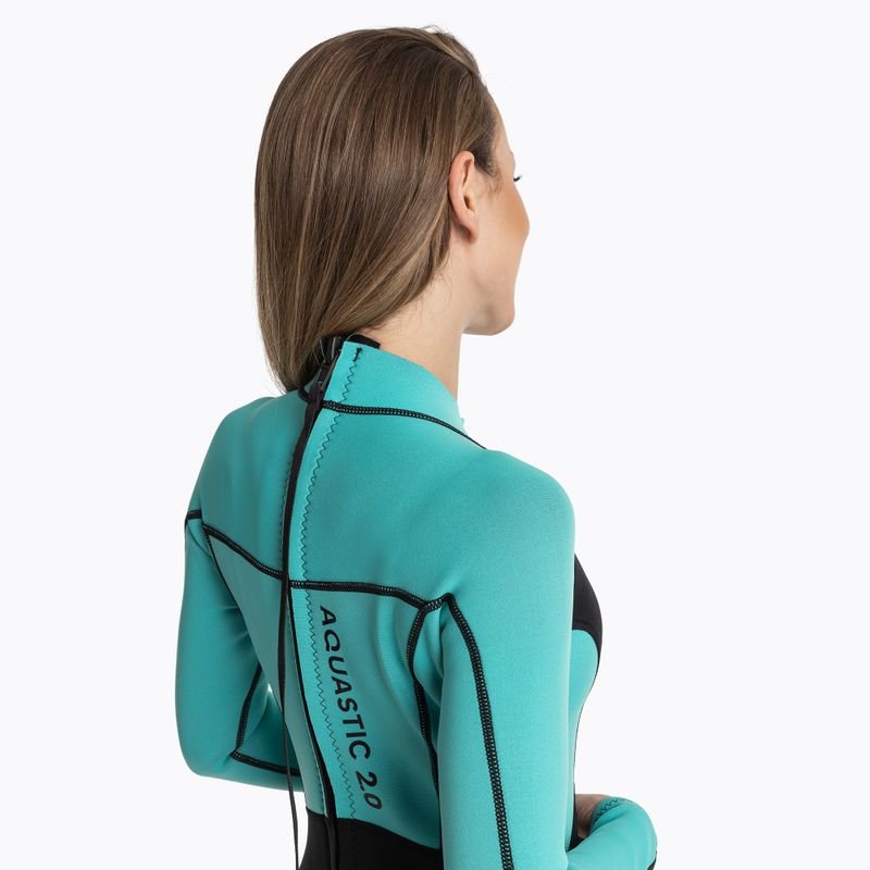 Dámský neopren AQUASTIC Wavey LG WMNS 2 mm black/mint 7