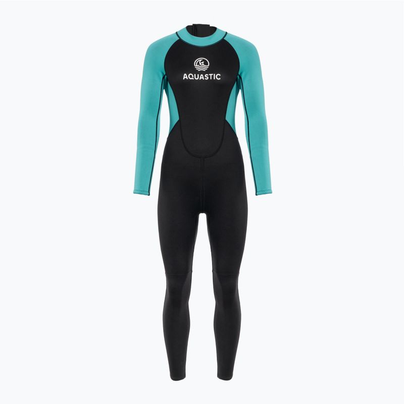 Dámský neopren AQUASTIC Wavey LG WMNS 2 mm black/mint 2