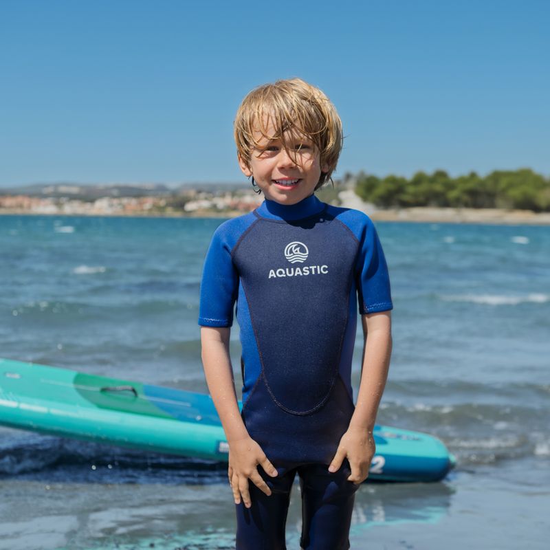 Dětský neopren  AQUASTIC Wavey Jrb 2 mm navy/blue 10