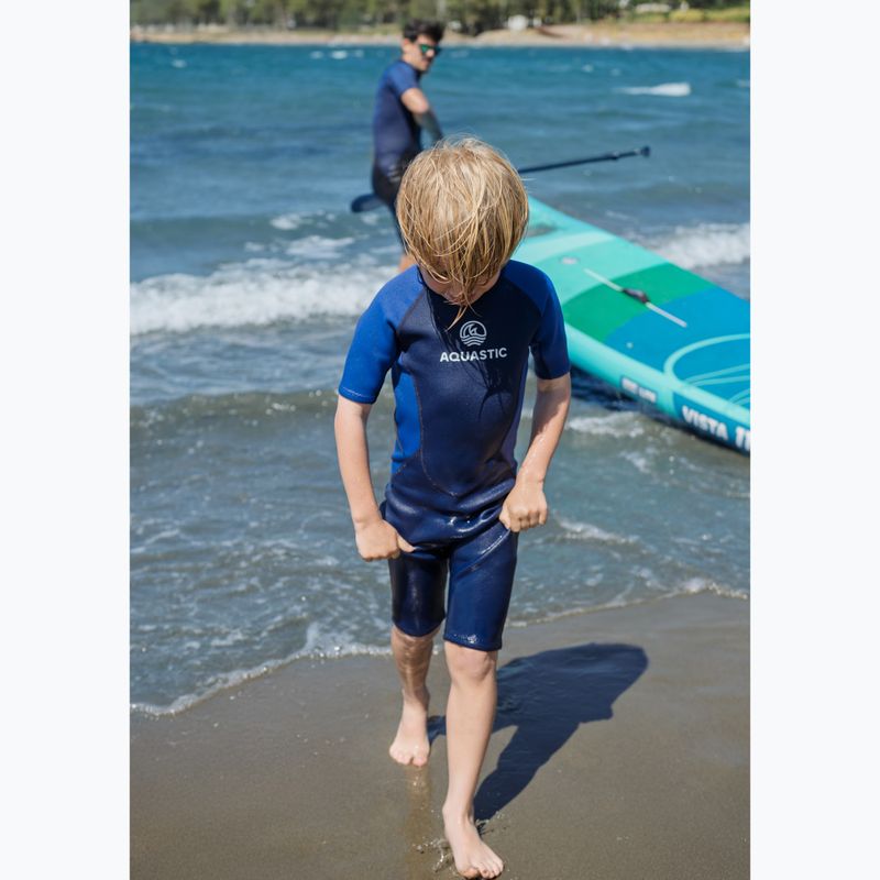 Dětský neopren  AQUASTIC Wavey Jrb 2 mm navy/blue 11