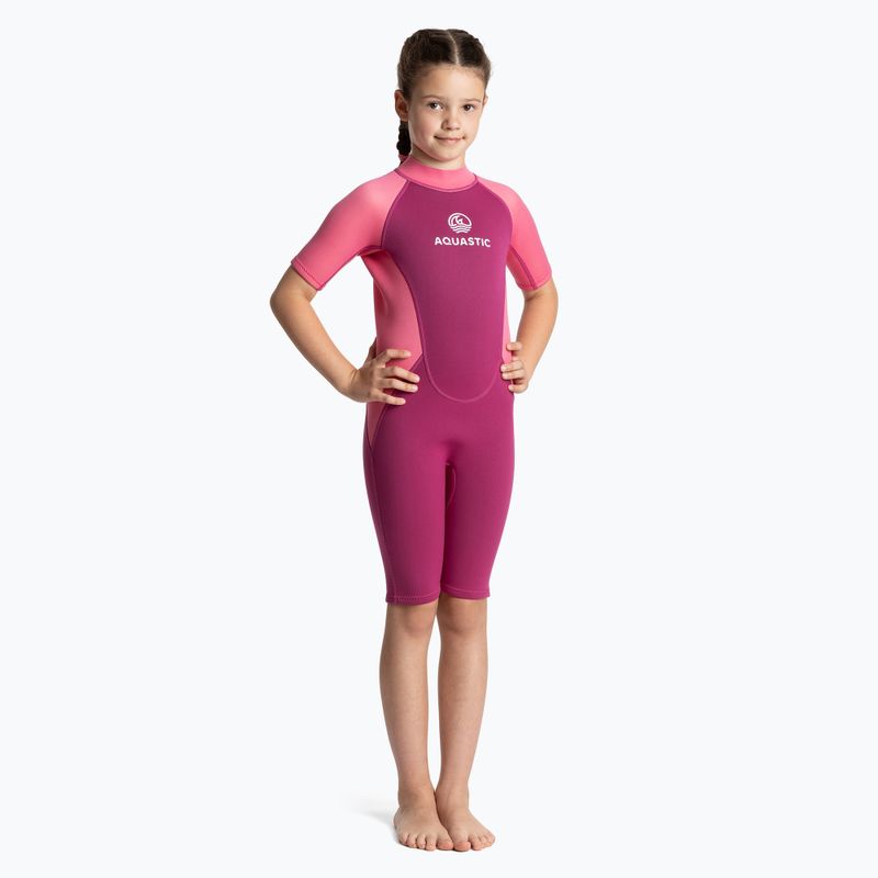 Dětský neopren  AQUASTIC Wavey Jrg 2 mm pink 8
