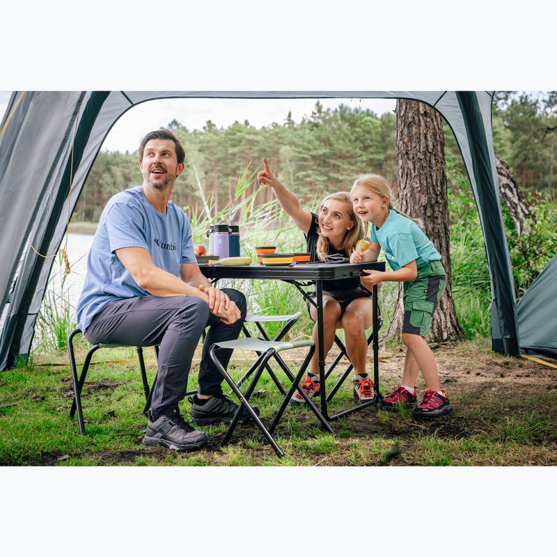 Skládací turistický stůl + židle KADVA CAMPtable set pro 4-6 osob šedý 5