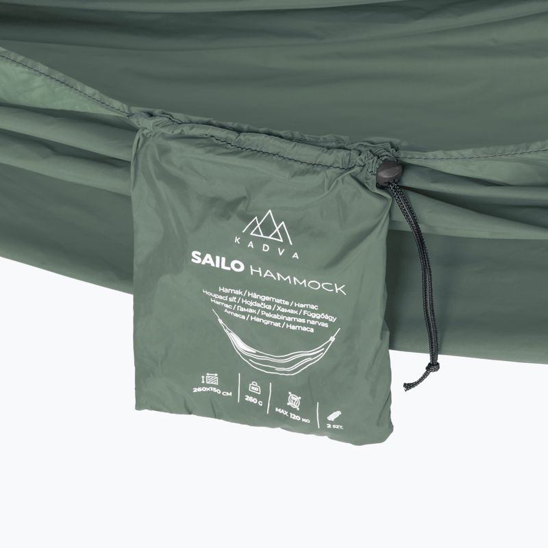 Turistická hamaka KADVA Sailo Hammock ultralehká zelená 5