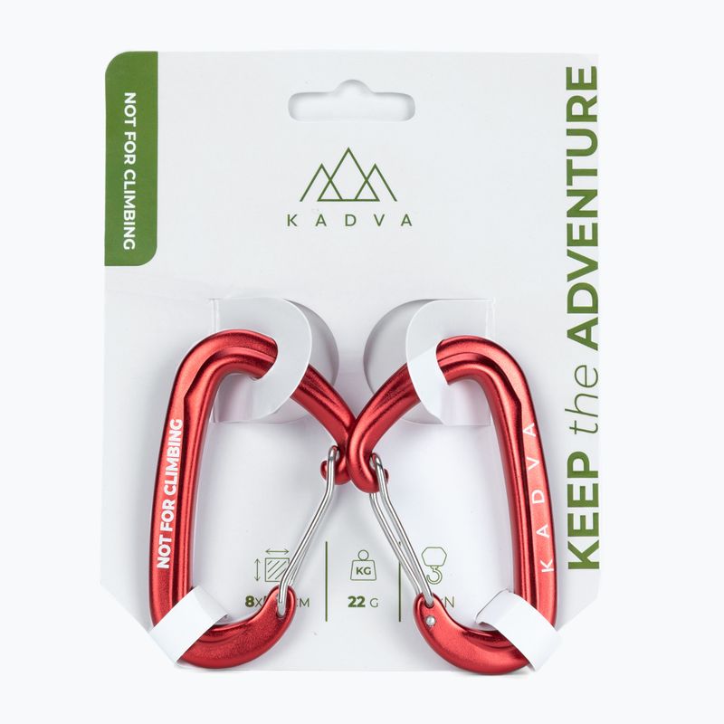 Karabina pro montáž hamaku KADVA Hammock Carabinier červená 6