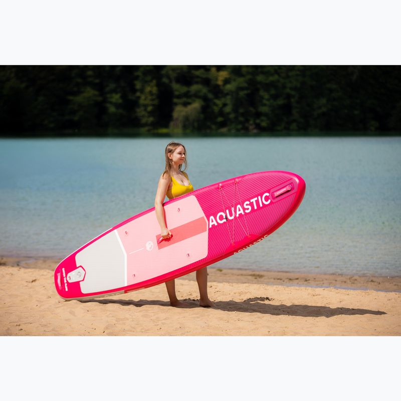 Sada paddleboard SUP nafukovací AQUASTIC Perth 9'10" pink 18