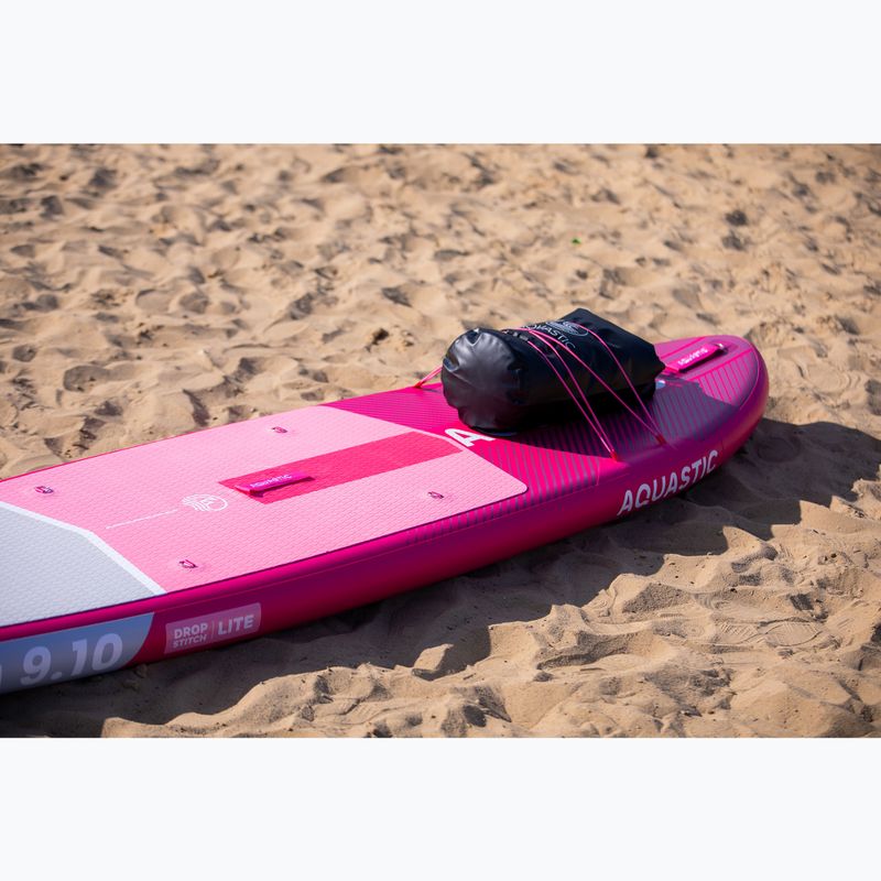 Sada paddleboard SUP nafukovací AQUASTIC Perth 9'10" pink 23