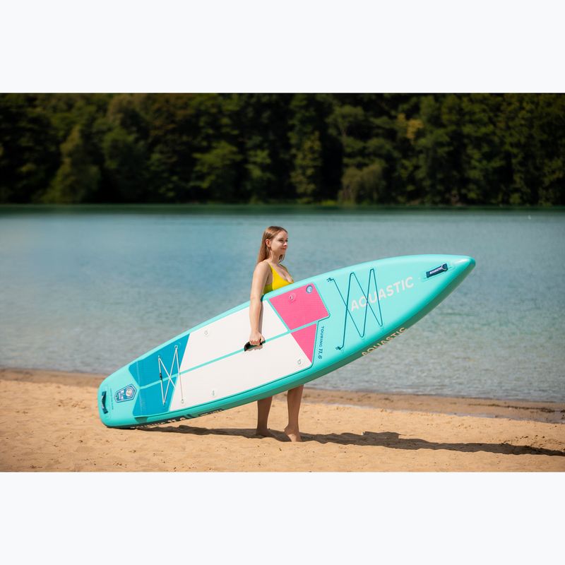 Sada paddleboard SUP nafukovací AQUASTIC Touring 11'6" green 21