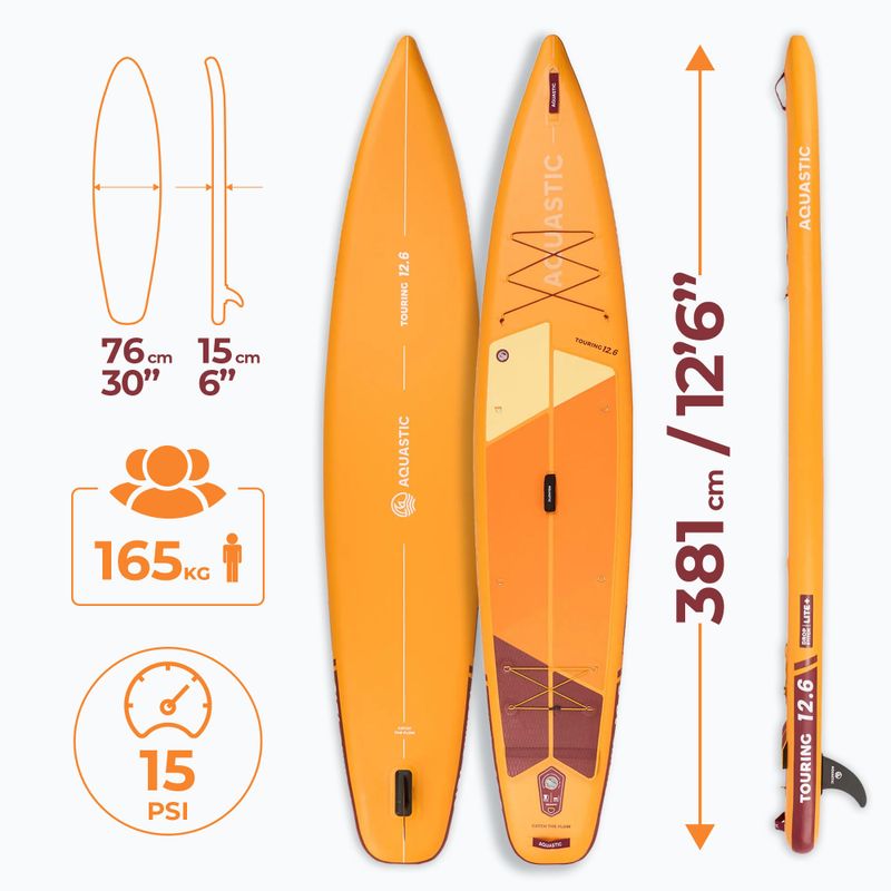 SUP AQUASTIC Touring 12'6" prkno orange 20