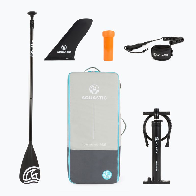 Sada paddleboard SUP nafukovací AQUASTIC Touring Pro 14'0" dark blue 18