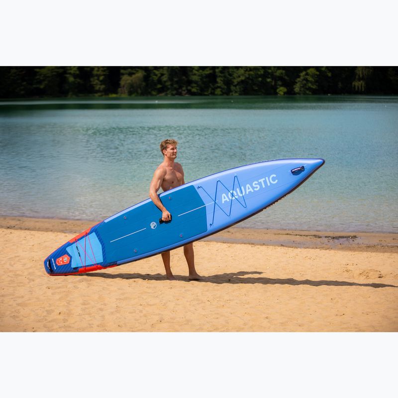 Sada paddleboard SUP nafukovací AQUASTIC Touring Pro 14'0" dark blue 19