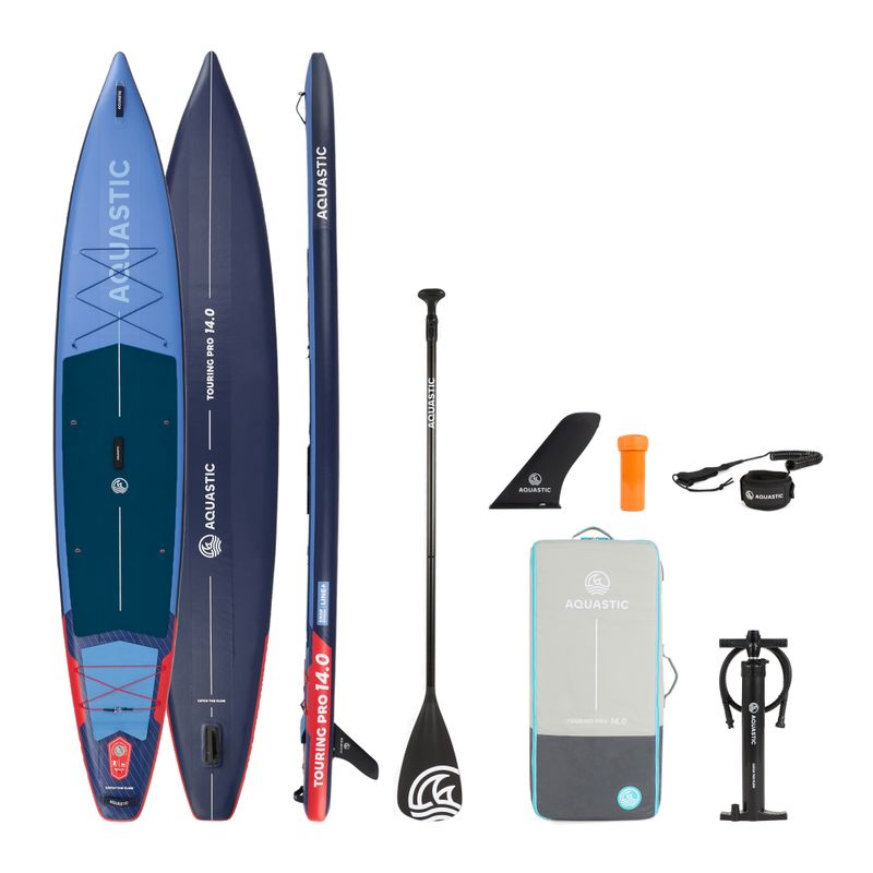 Sada paddleboard SUP nafukovací AQUASTIC Touring Pro 14'0" dark blue 25