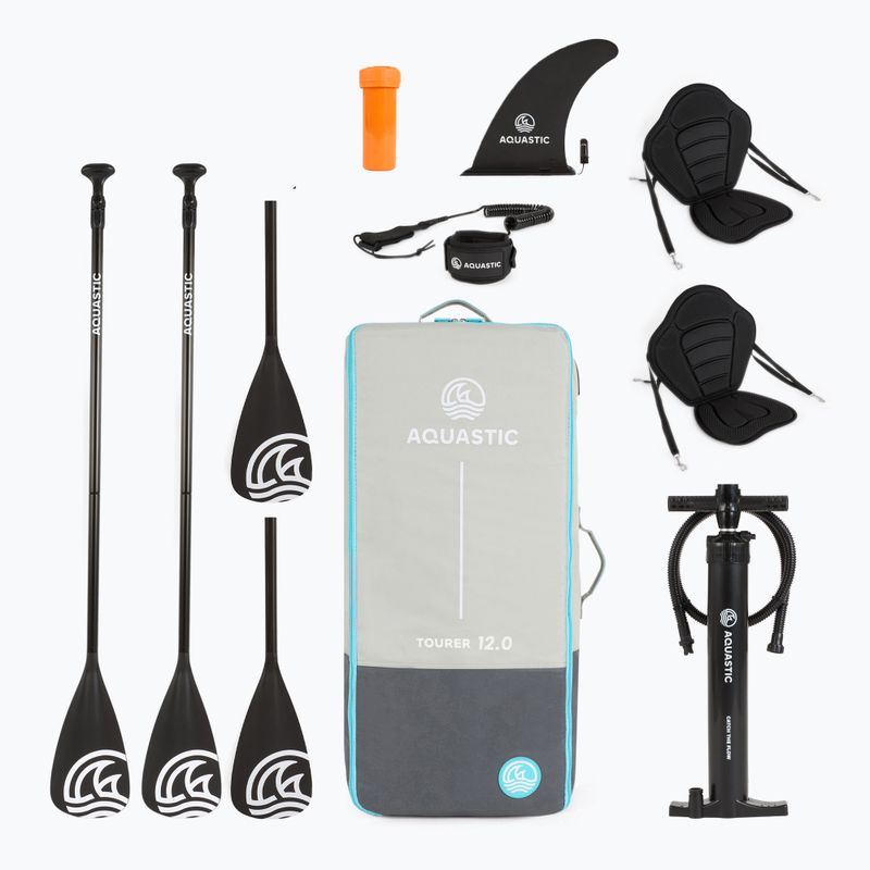Sada paddleboard SUP nafukovací AQUASTIC Tourer 12'0" 2-os blue 19