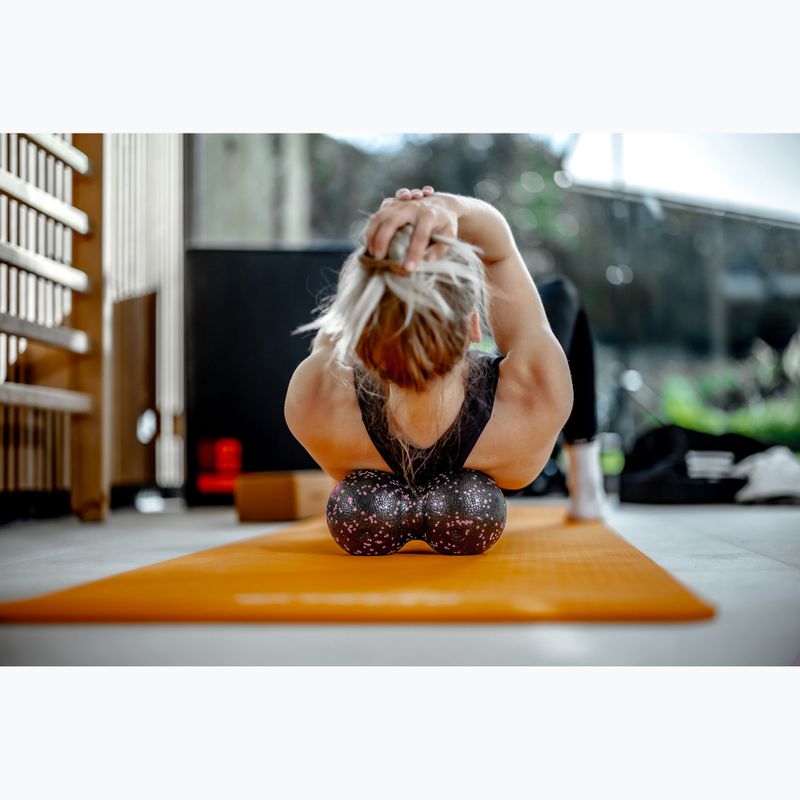 Dvojitý masážní míček XTREXO TRX-MSP012 12 cm černý/růžový 3