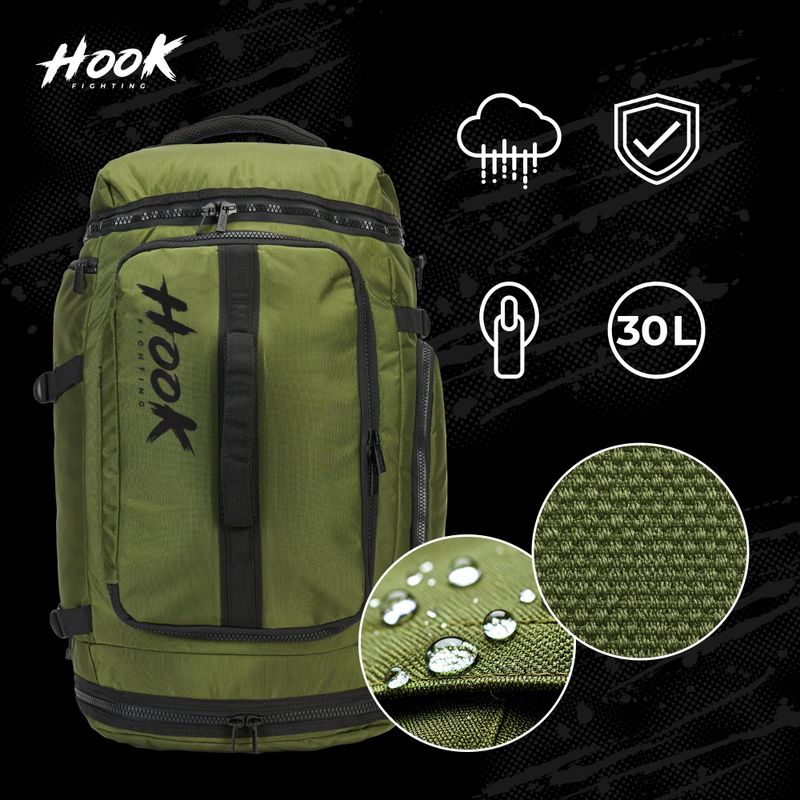 Batoh HOOK FIGHTING Training 2v1 Duffel Bag 30 l green 2
