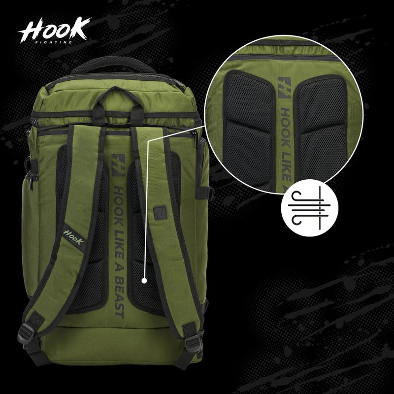 Batoh HOOK FIGHTING Training 2v1 Duffel Bag 30 l green 18