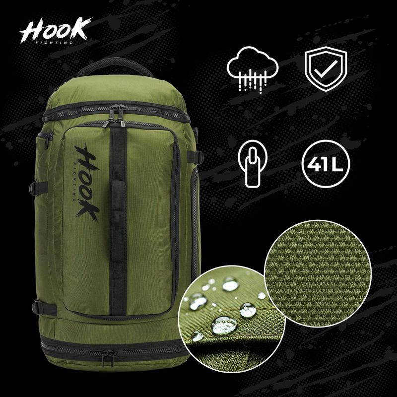 Batoh HOOK FIGHTING Camp 2v1 Duffel Bag 41 l green 2