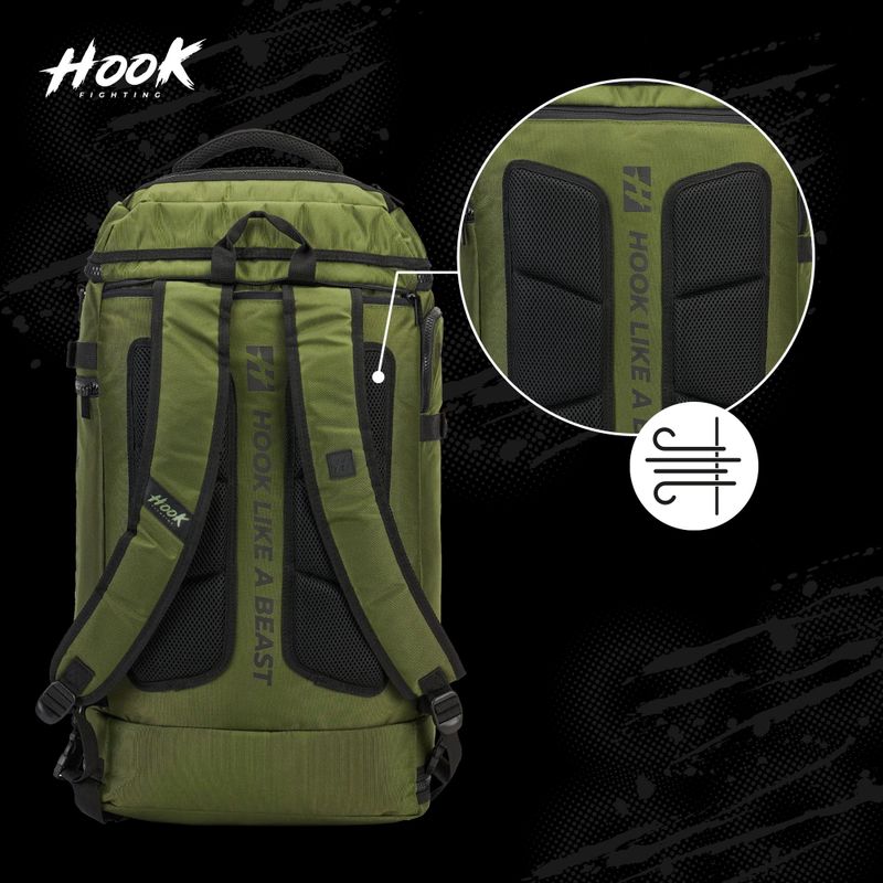 Batoh HOOK FIGHTING Camp 2v1 Duffel Bag 41 l green 19