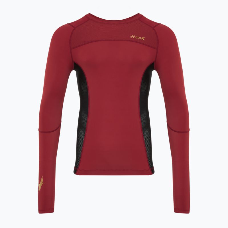 Pánský Rashguard Longsleeve HOOK FIGHTING Base red  11