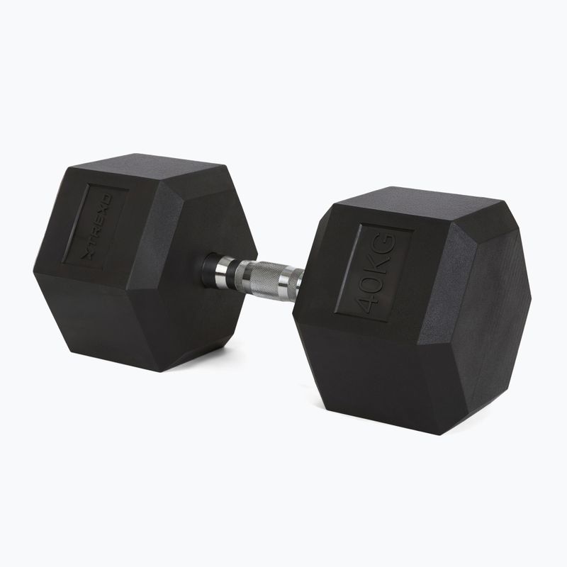 TREXO Hex 40 kg pogumované činky