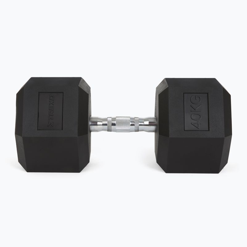 TREXO Hex 40 kg pogumované činky 4
