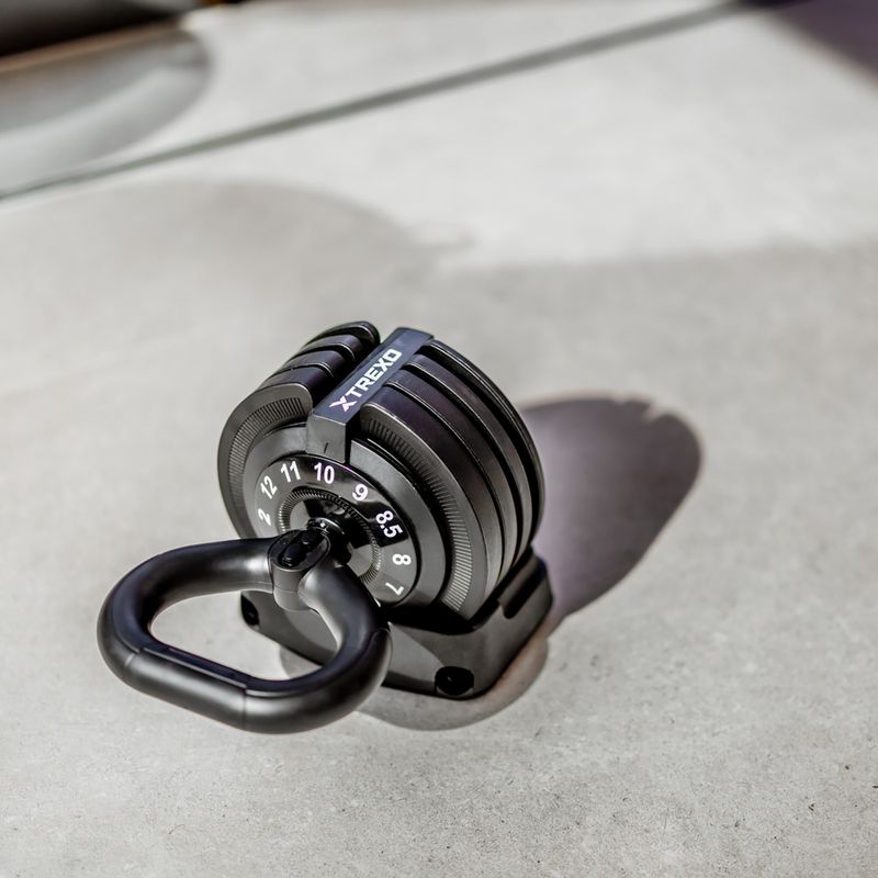 Nastavitelná činka XTREXO TXO-B4W004 12kg černá 9