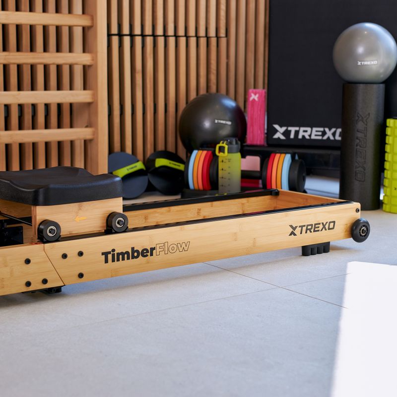 Vodní veslovací trenažér TREXO TimberFlow 16