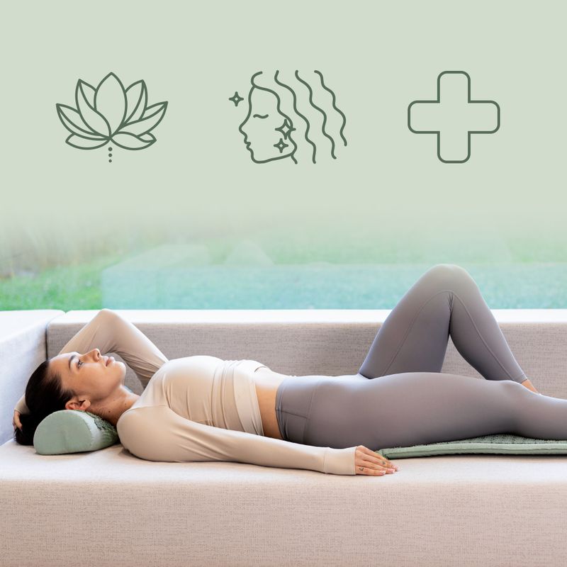 Akupresurní podložka XTREXO velká s polštářkem TXO-B4Z005-GN green 8