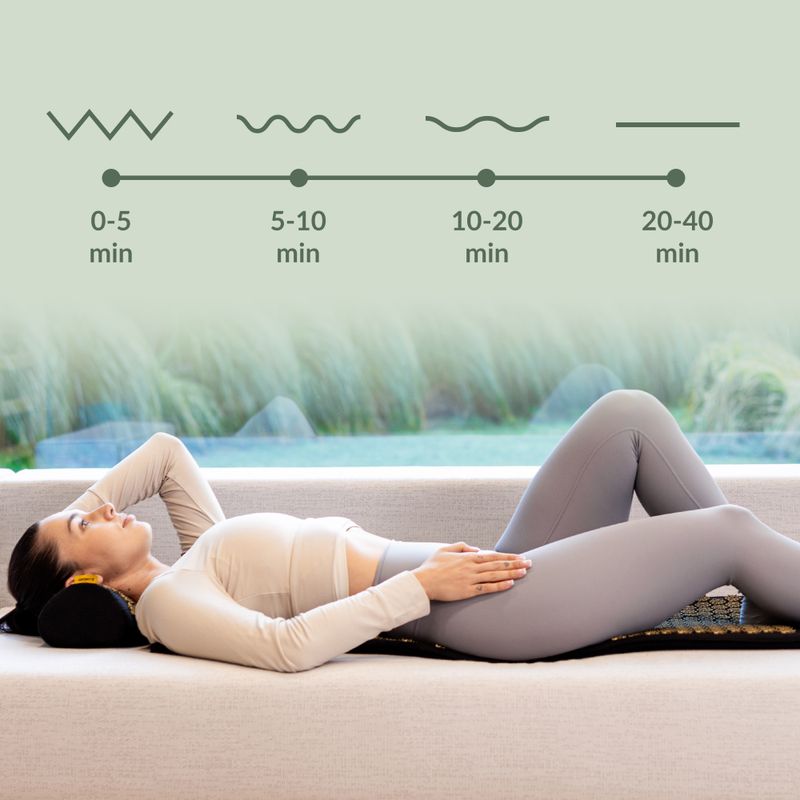 Akupresurní podložka XTREXO velká s polštářkem TXO-B4Z005-BK black 11