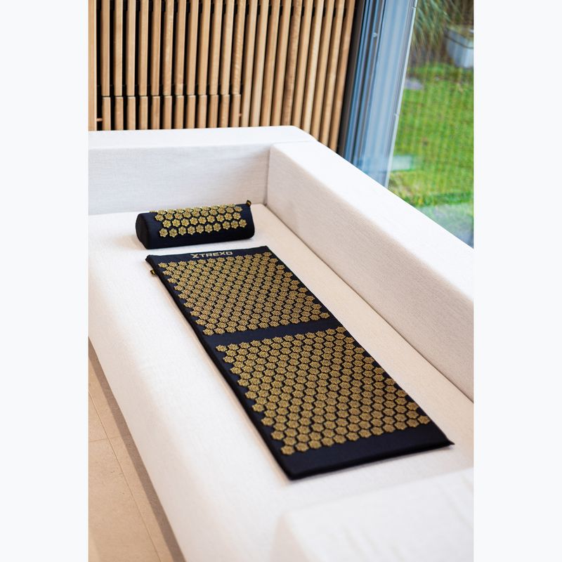 Akupresurní podložka XTREXO velká s polštářkem TXO-B4Z005-BK black 14