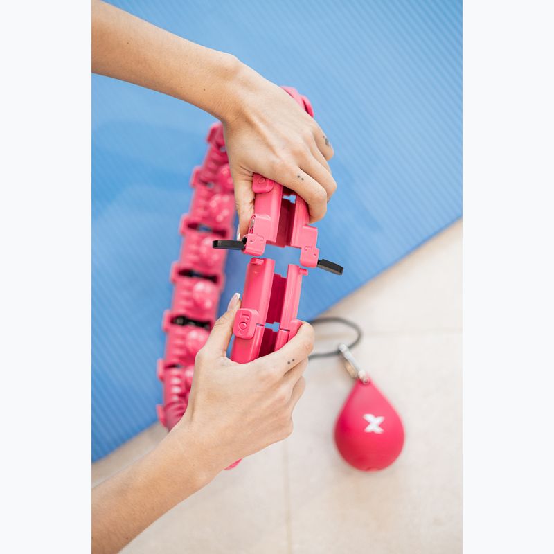 Obruč hula hoop se zátěží  XTREXO TXO-B4Z036-PK pink 6