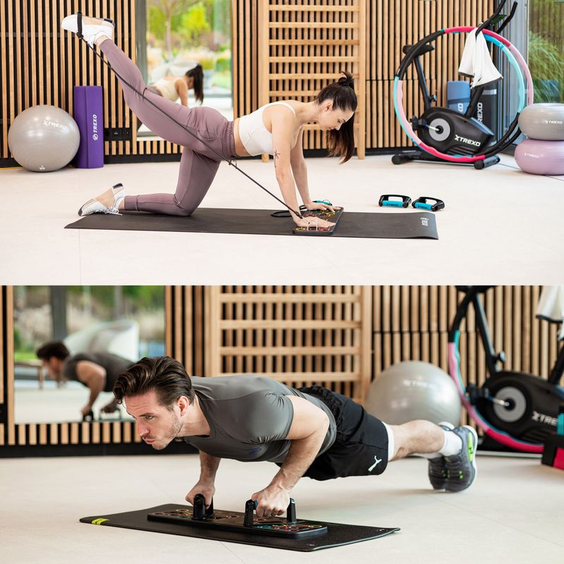 Multifunkční plošina s úchyty a expandérem XTREXO skládací TXO-B4Z045-BK black 6