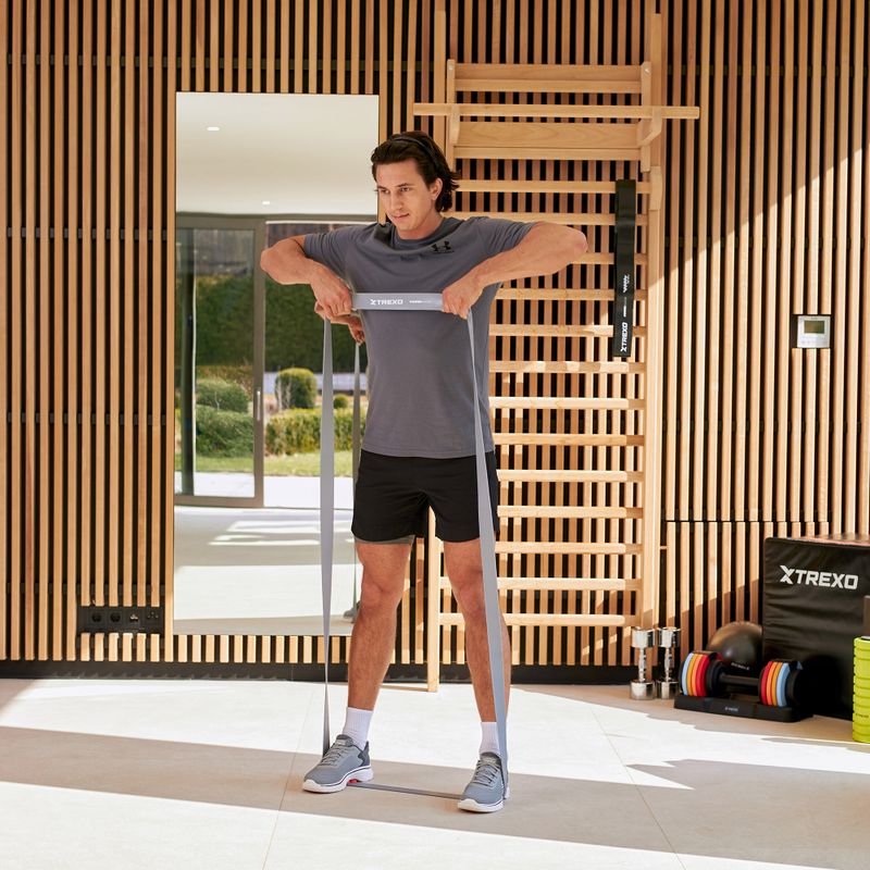 Posilovací páska XTREXO TXO-B4Z071-GY 9-11 kg grey 6